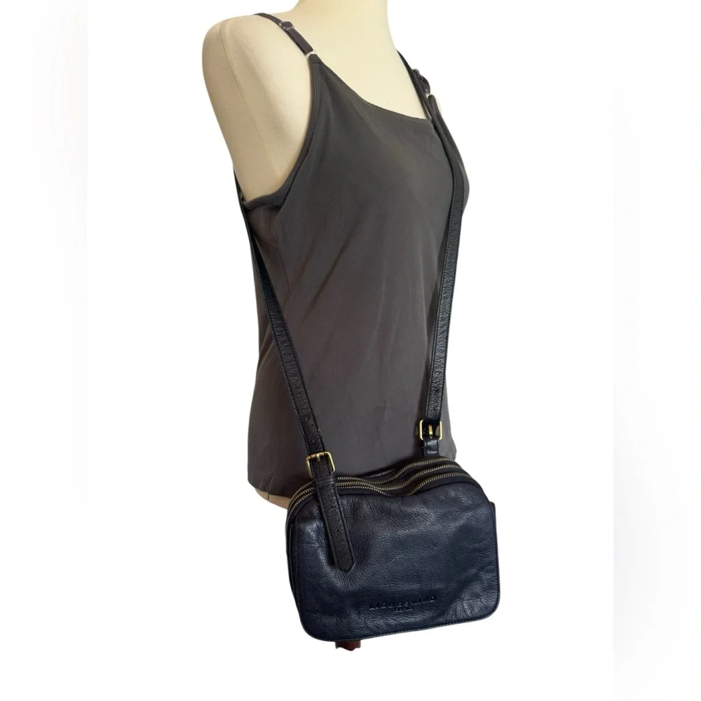 Liebeskind Berlin Mareike Black Pebbled Leather Crossbody